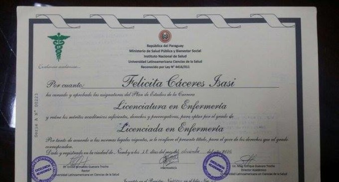 Negligencia: Universidad ‘garage’ emite 34 títulos adulterados de enfermería