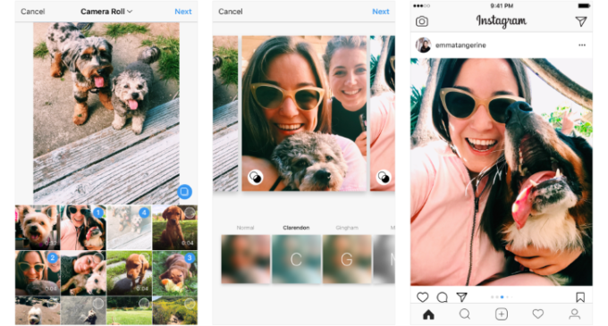 Instagram ya permite crear galerías sin importar como hayas tomado la fotografía