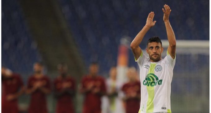Así fue el primer gol de Alan Ruschel, uno de los sobrevivientes del Chapecoense tras la tragedia