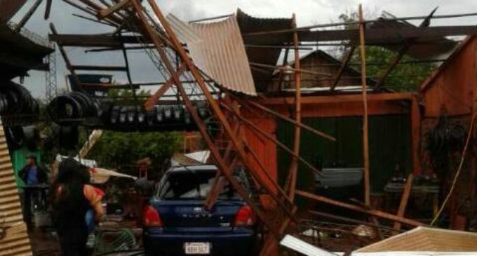 500 familias afectadas por la tormenta en el departamento de Itapúa