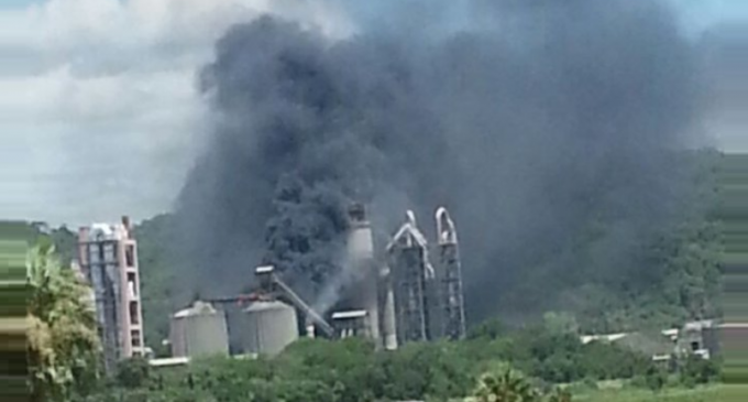 Incendio en la cementera de Vallemí