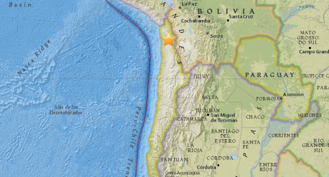 Sismo de magnitud 5,3 sacudió el norte de Chile