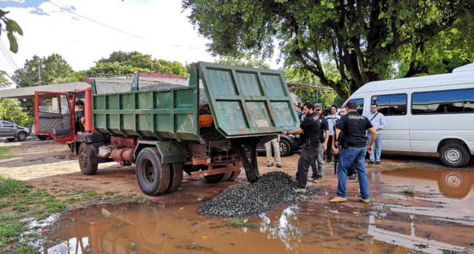 La SENAD interceptó carga de marihuana en camión que transportaba piedra triturada