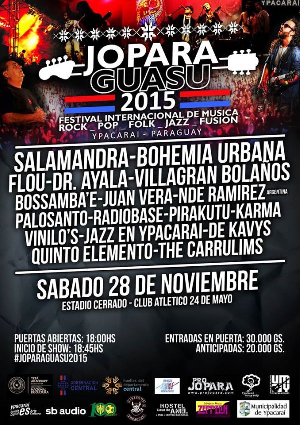 Regresa el festival musical Jopara Guasu a Ypacaraí