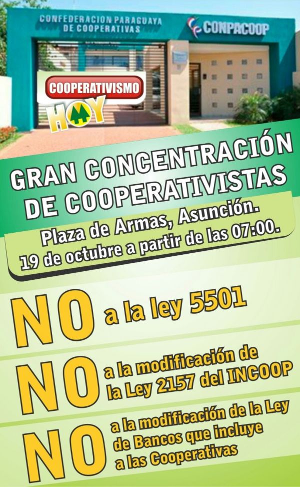 Cooperativistas preparan manifestación