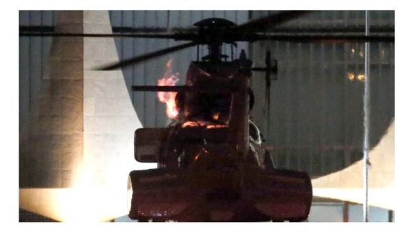 Se incendió el helicóptero de  Dilma Rousseff, pero no se enteró