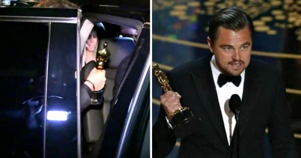 ¿Tanto esperar para esto? Leonardo DiCaprio se olvida su Oscar en un restaurante