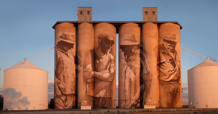 Mural le devuelve la vida a pueblo abandonado en Australia