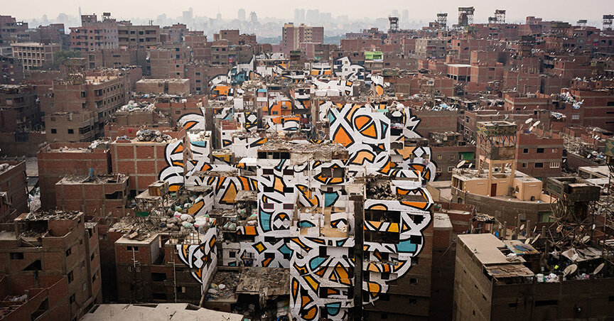 Artista francés realiza asombroso trabajo en el Cairo