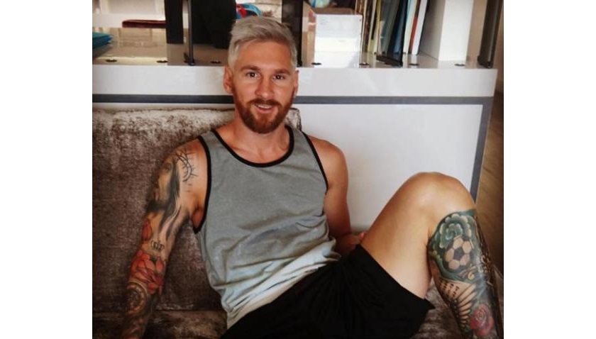 De gran melena a voluminosa barba, ahora Lionel Messi… ¡es rubio!