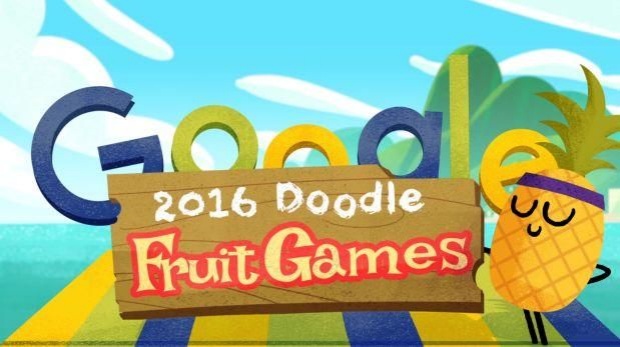 Google presentó los Doodle Fruit Games en honor a las Olimpiadas