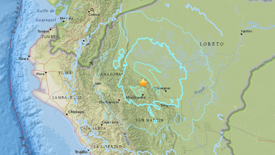 Sismo de magnitud 6,0 en el norte de Perú