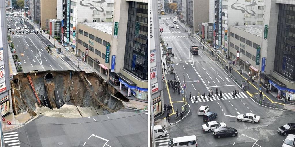 El “superbache” que Japón reparó en dos días se hunde de nuevo