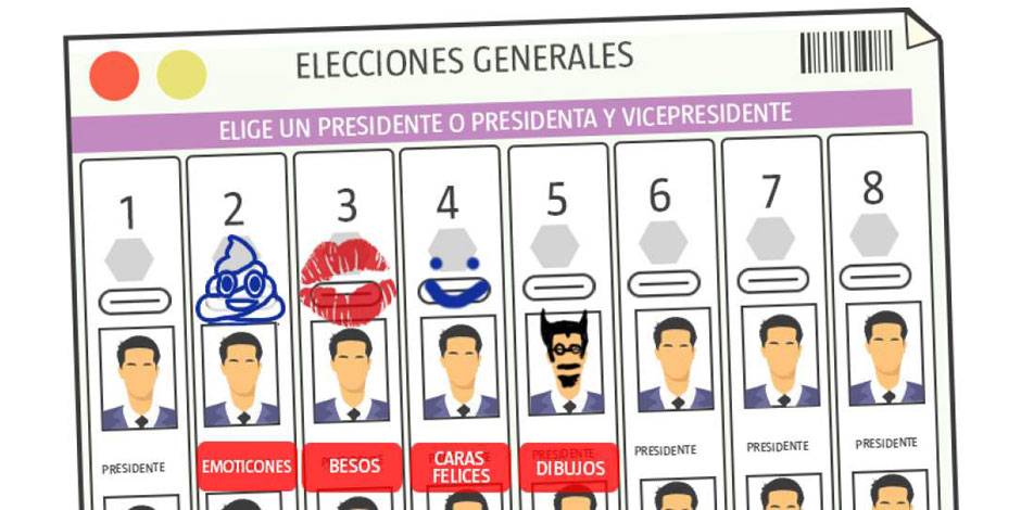 En Ecuador podrán votar con emoticones: Besos y corazones son válidos