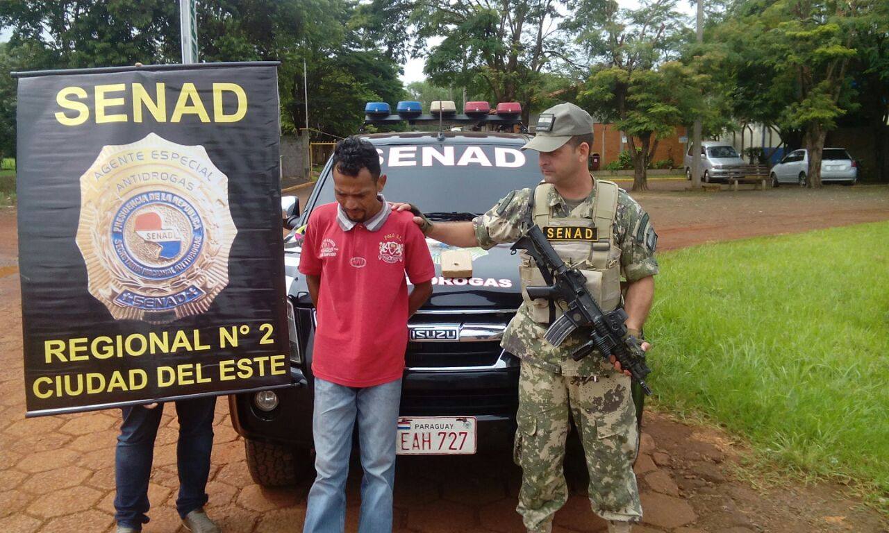 Capturan a traficante de cocaína en un bus durante controles en zona de Minga Guazú