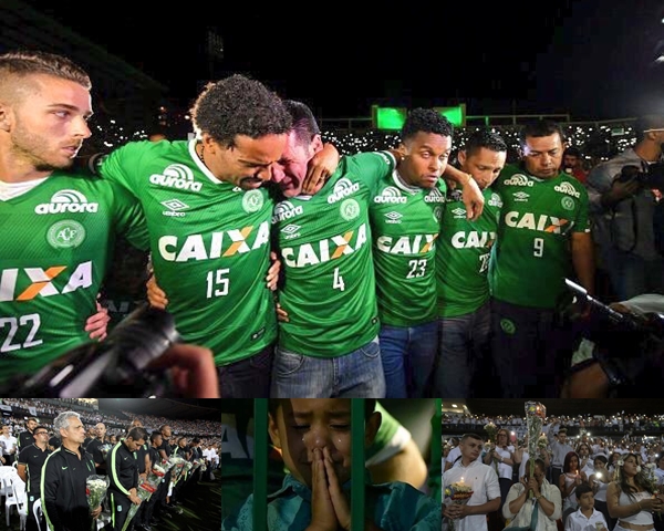 Conmovedores homenajes al Chapecoense en Chapecó y Medellín