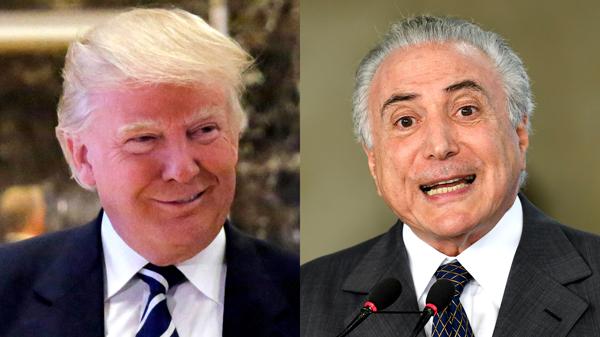 Michel Temer y Donald Trump acordaron lanzar la “agenda de crecimiento Brasil-EEUU”