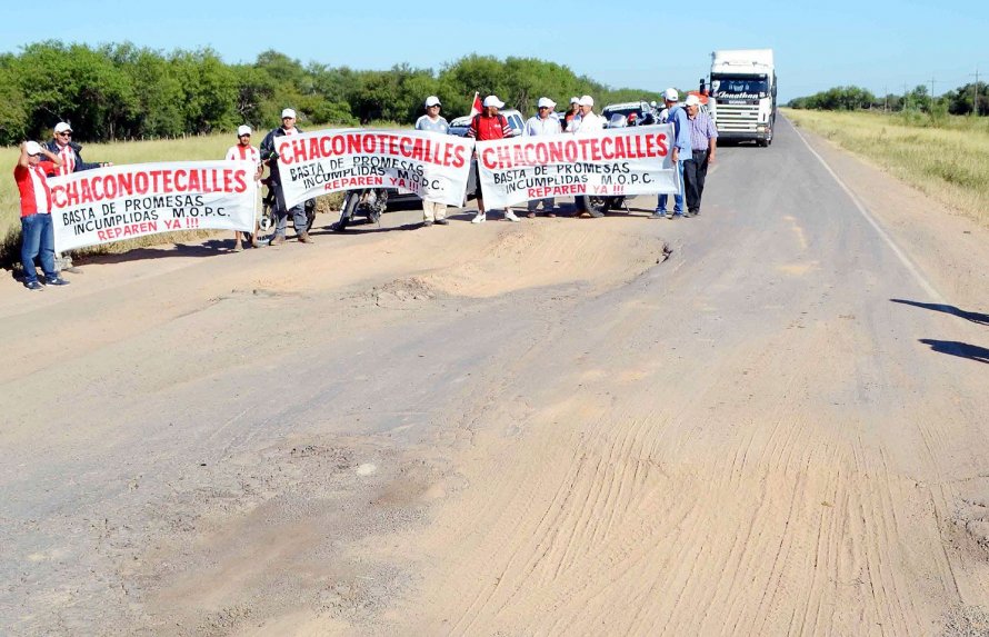 Claman reconstrucción de la ruta Transchaco