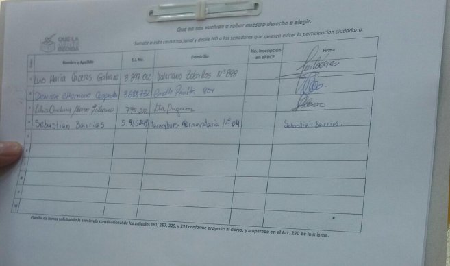 Funcionarios que promueven recolección de firmas pro reelección se exponen a sanciones penales