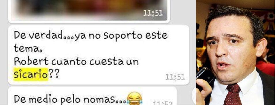 “Pongo mi cargo a disposición si es que encuentran un solo mensaje que menciona a Cartes”