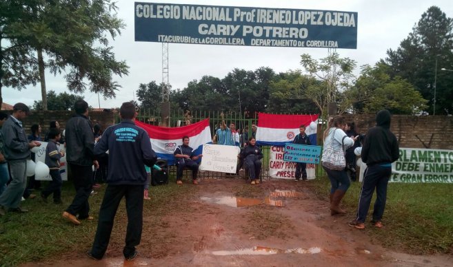 Toma de colegios se extenderá a todo Itacurubí de la Cordillera