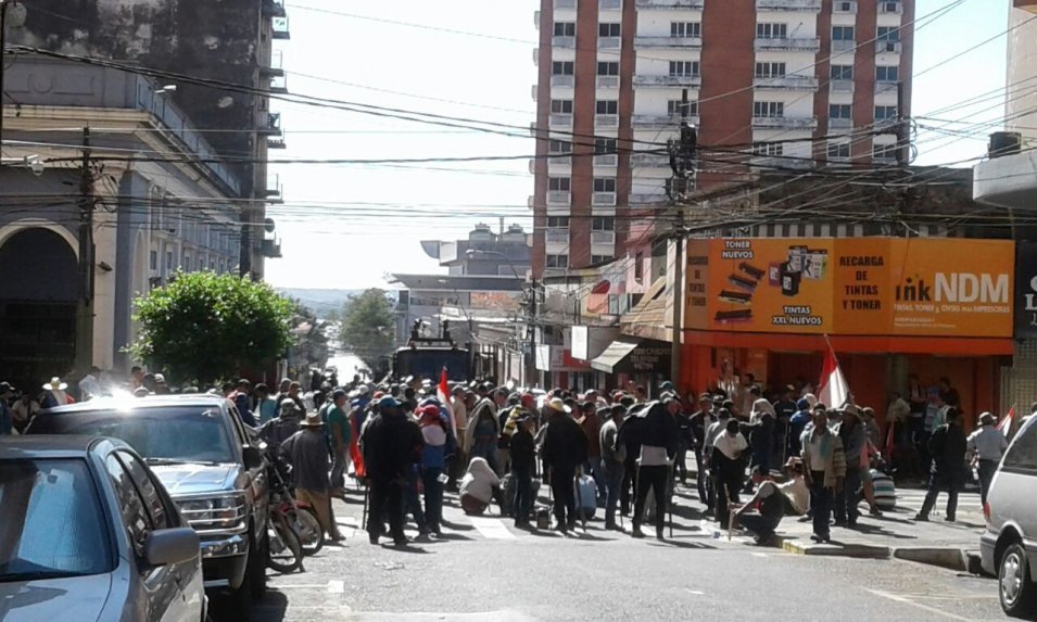 Policía fue herido en marcha campesina