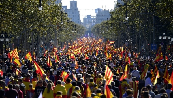Marchas en Barcelona contra la independencia