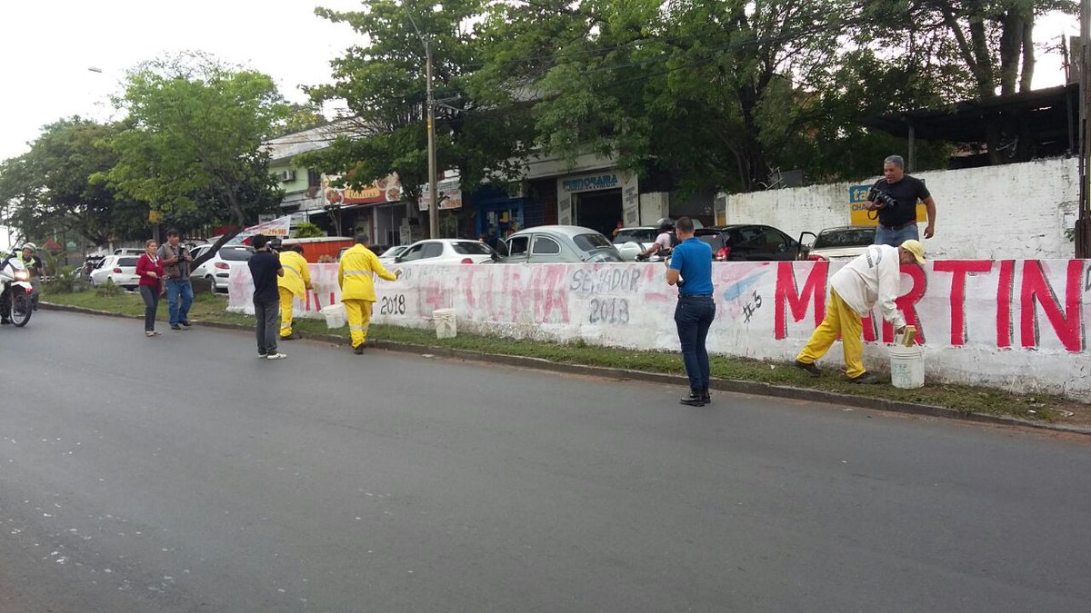 Borran propagandas electorales pintadas fuera de periodo