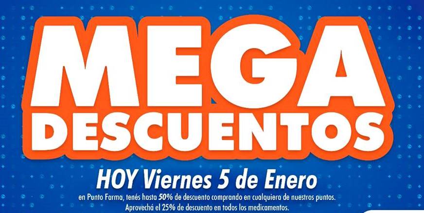 Día de megadescuentos en Punto Farma