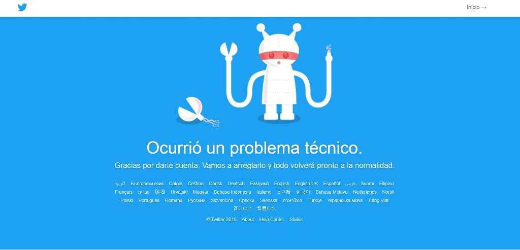 Cayó twitter!!