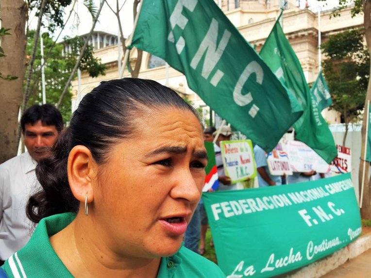 Integrantes de Federación Nacional Campesina no tienen pensado abandonar plaza