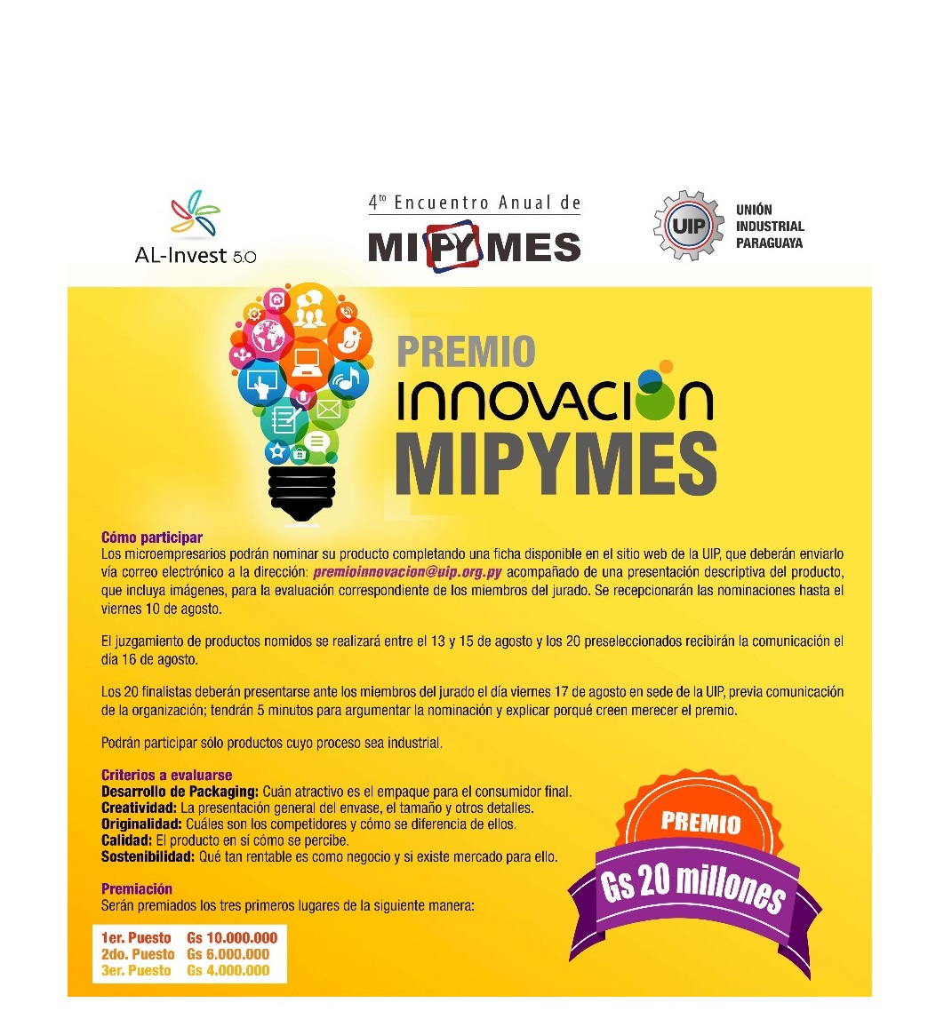 Unión Industrial Paraguaya lanza “Premio Innovación MIPYMES”