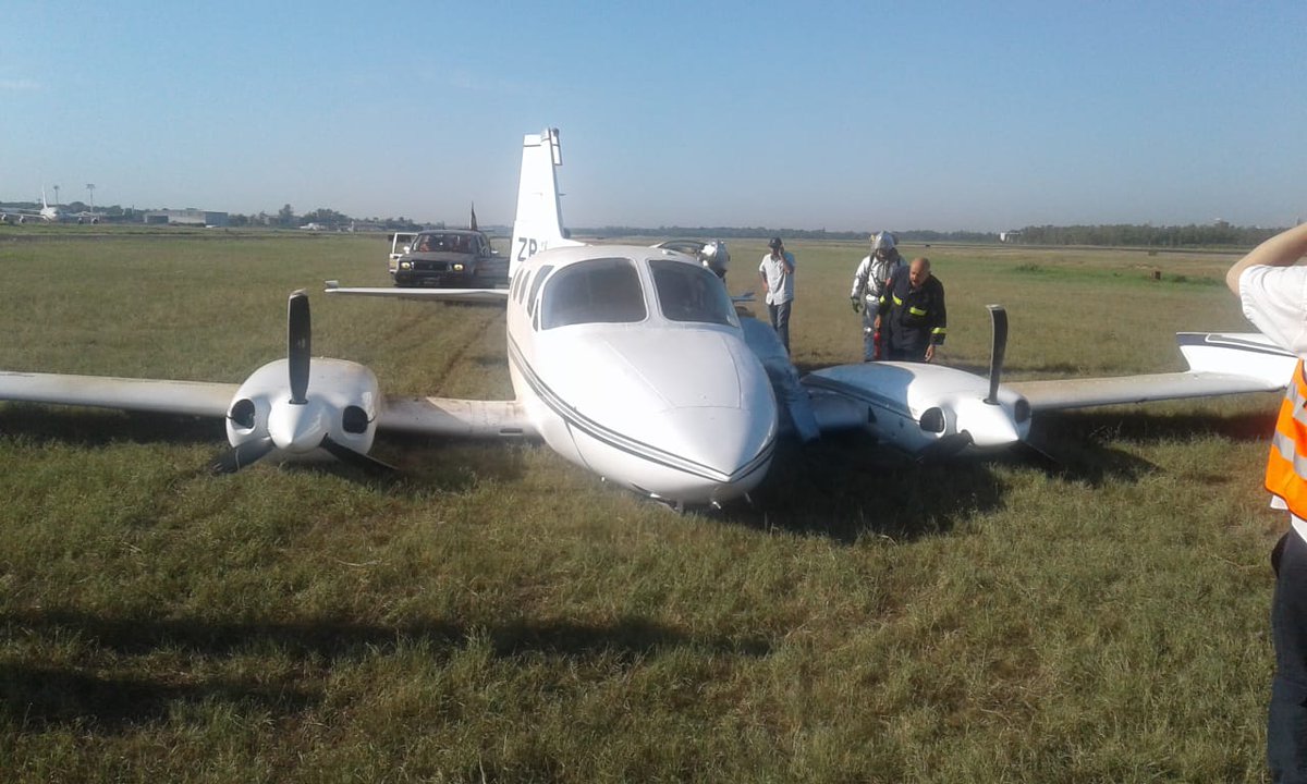 Aterrizaje forzoso de avioneta en el Silvio Pettirossi