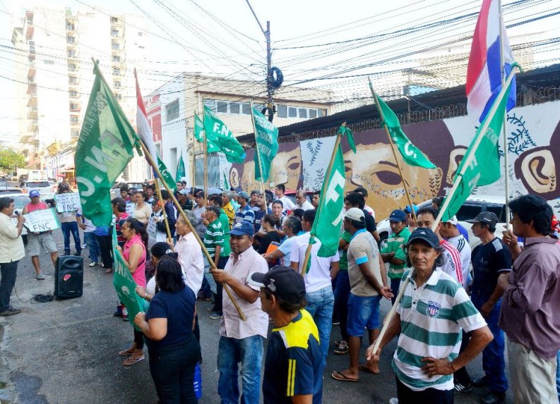 Manifestación campesina en el centro capitalino