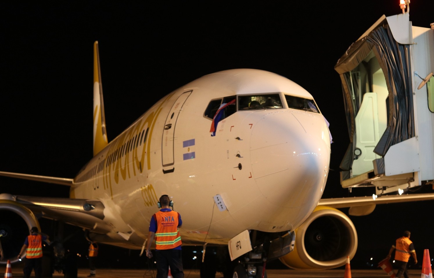 Pánico en el aire: Quiso abrir la puerta del avión en pleno vuelo y causó gran susto en pasajeros