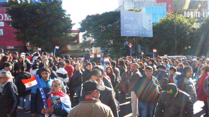 Empresarios de Ciudad del Este denuncian que fueron obligados a cerrar comercios para sumarse a manifestación