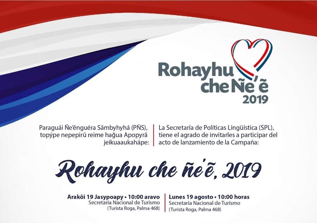 Llega la sexta edición de “Rohayhu che ñe’ẽ”, la Semana del Guaraní