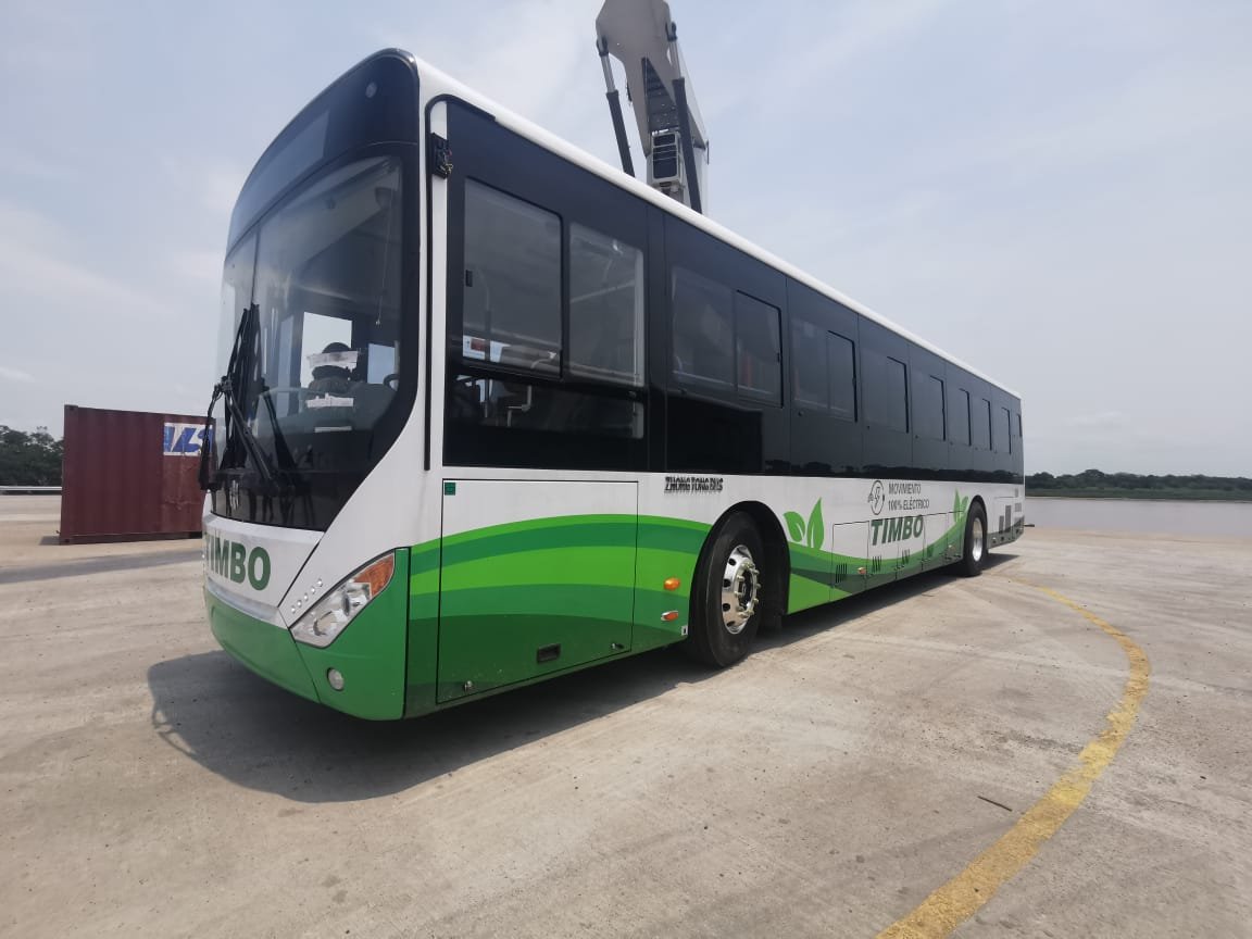 Buses eléctricos innovan flota de transporte público