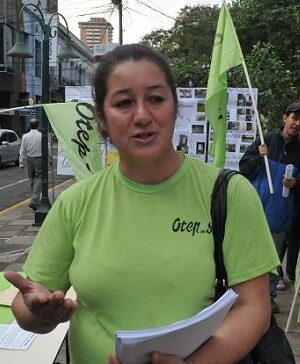 Docentes de la OTEP-SN continúa con la carpa de la resistencia frente al Poder Judicial