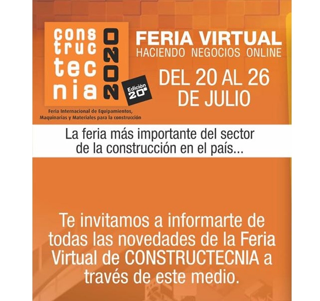 ¡Constructecnia 2020 será en modalidad virtual!