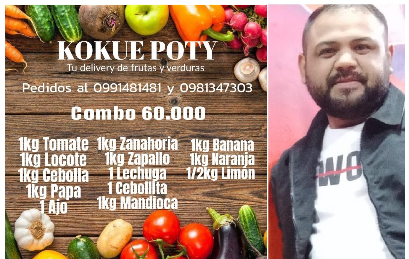Kokue Poty, el negocio de venta de frutas y verduras del “periodista – emprendedor”