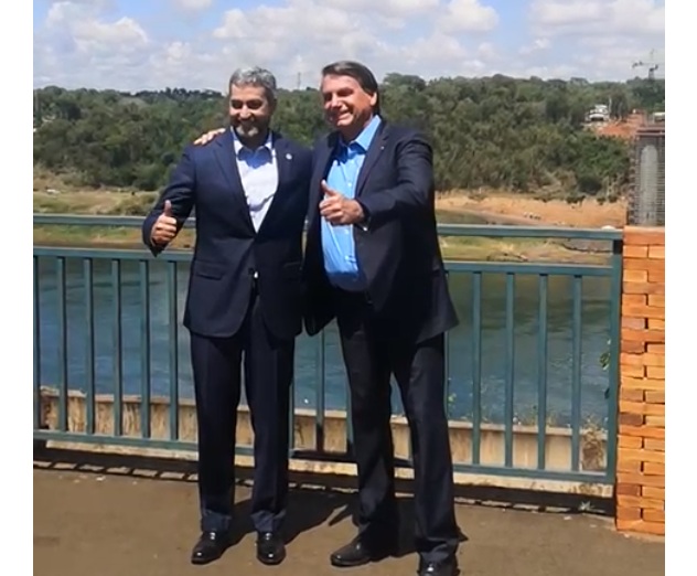 Mario Abdo y Jair Bolsonaro resaltan impacto positivo que generará el Puente de la Integración