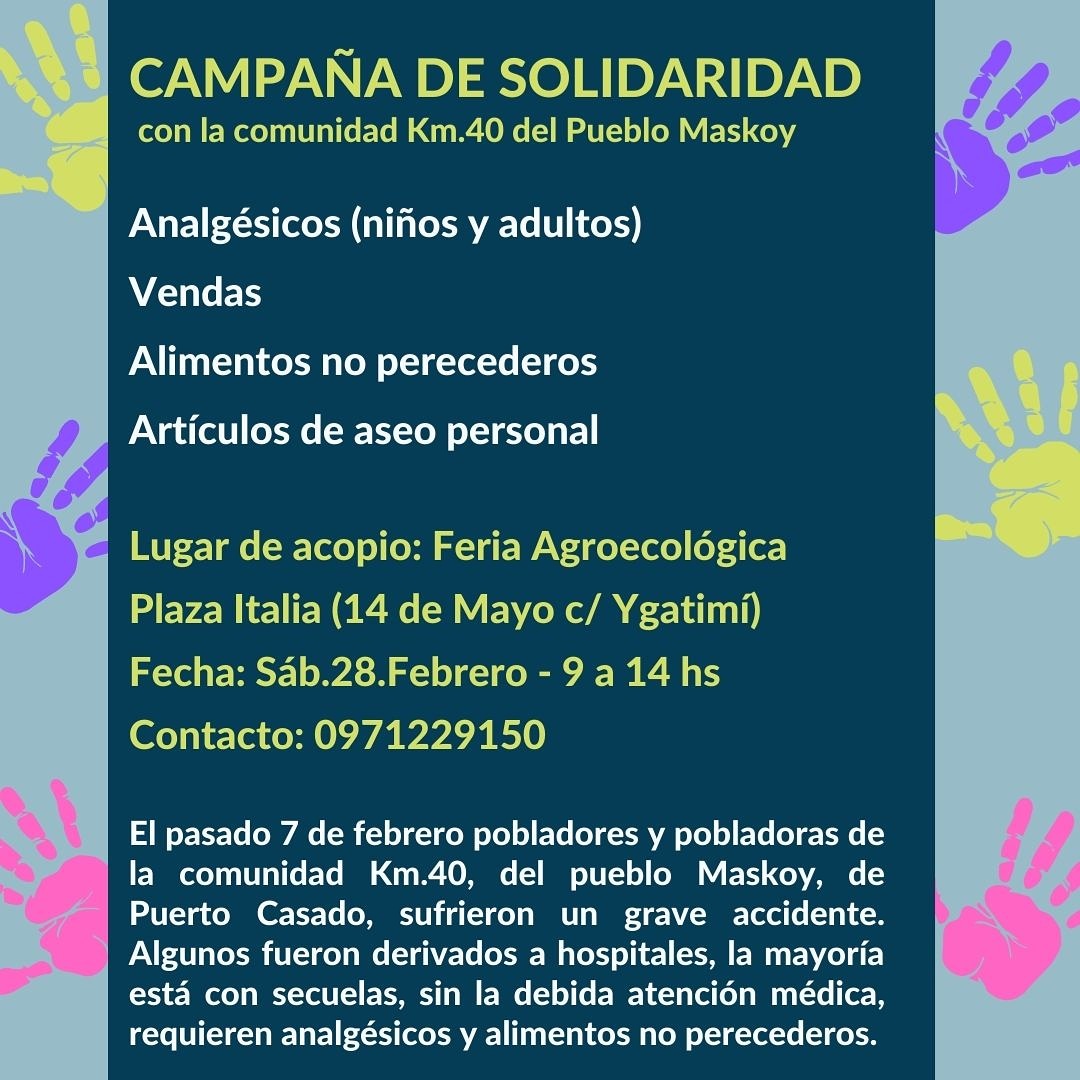 Campaña de solidaridad en la tradicional feria de La Red Agroecológica en Plaza Italia
