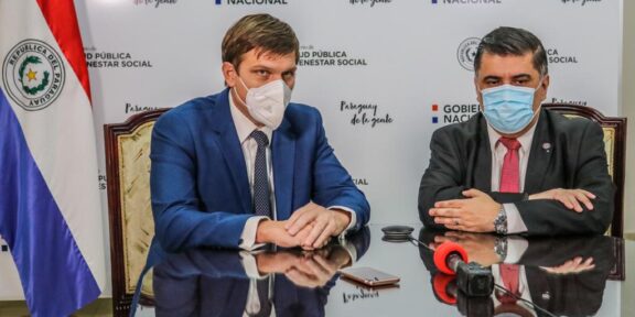 Ministros Brunetti y Borba