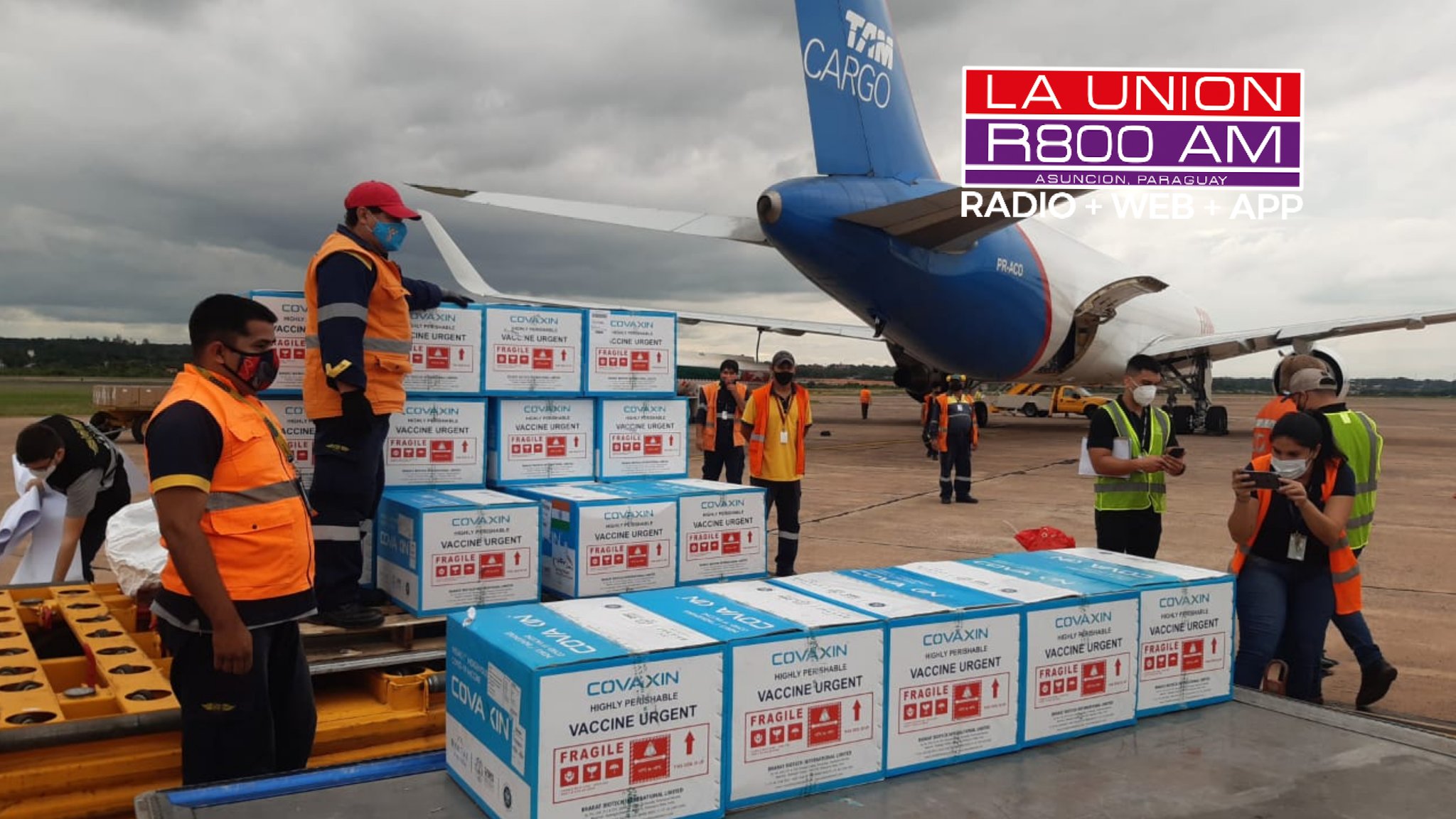 Llegaron 100.000 vacunas donadas por India