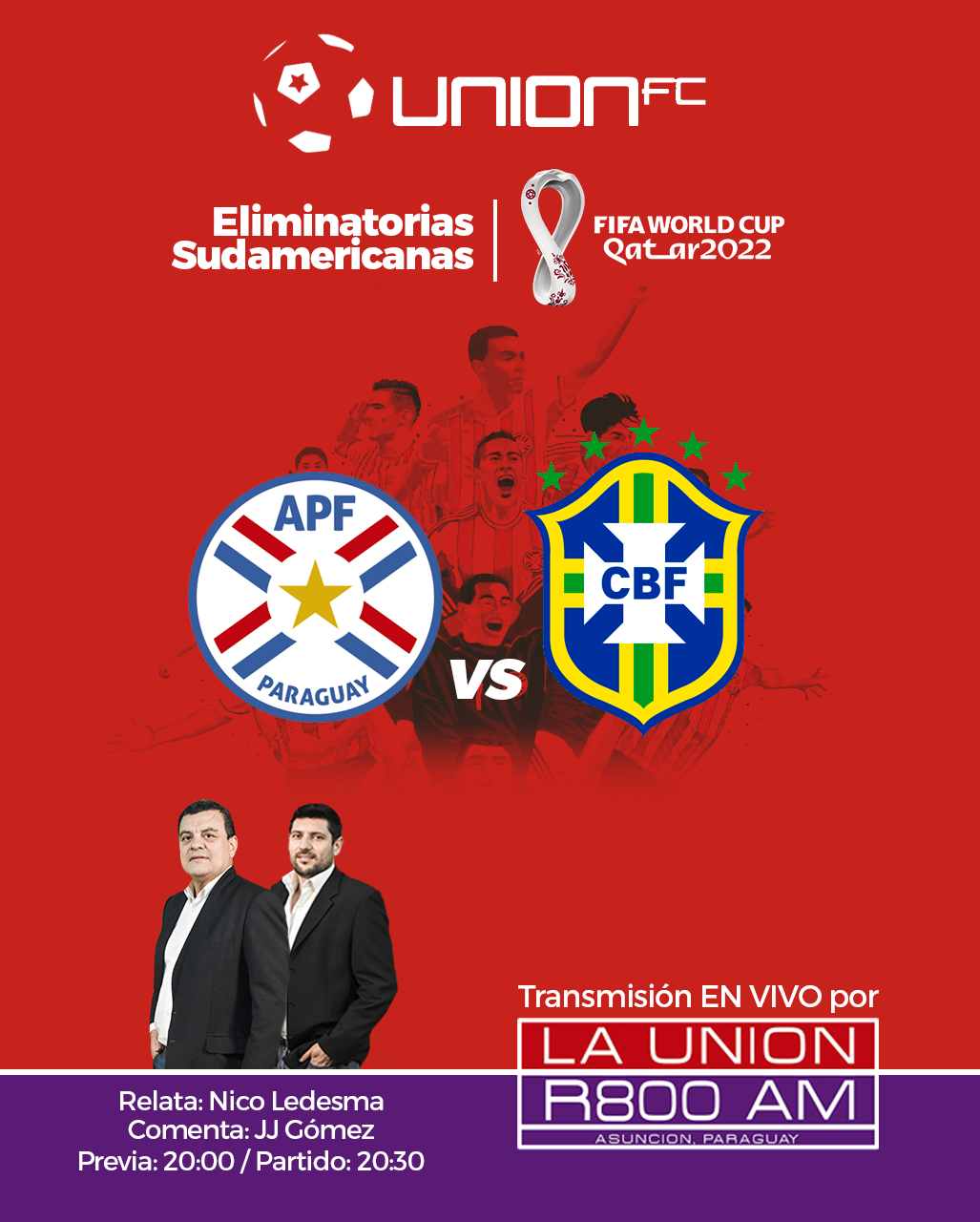 La Albirroja recibe hoy a Brasil en el Defensores