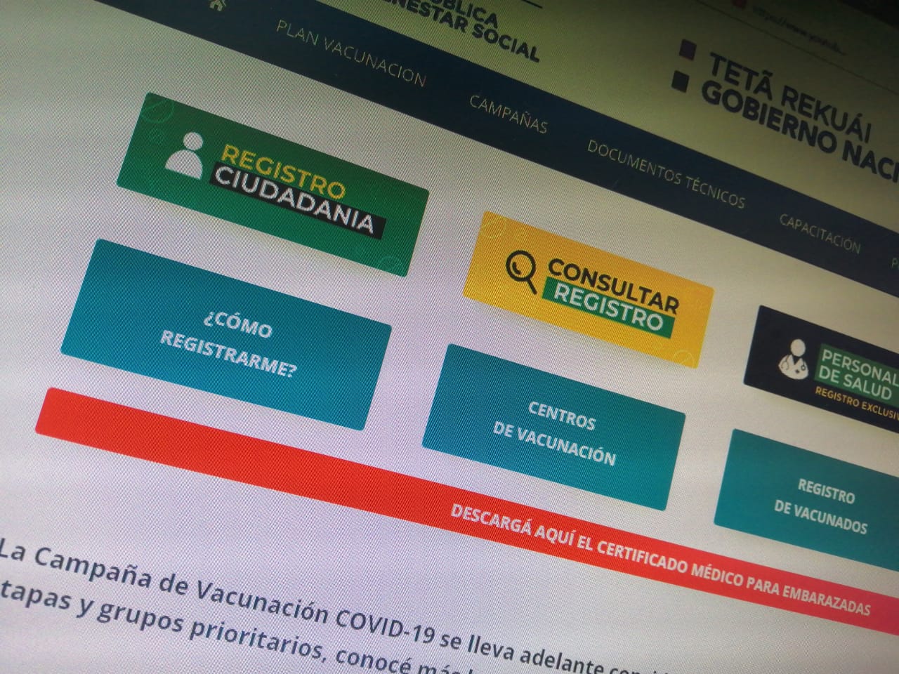 Este lunes se habilita el registro de vacunación para mayores de 18 años