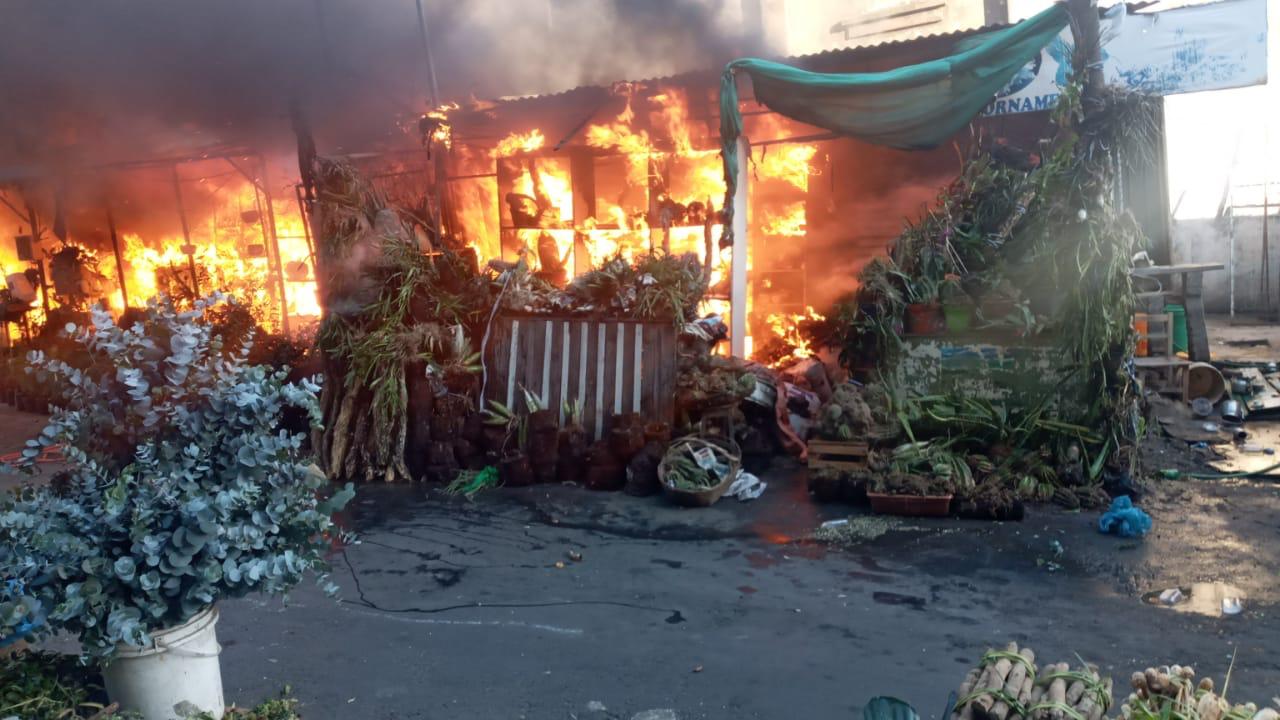 Incendio consumió parte del “Paseo de los Yuyos” del Mercado 4