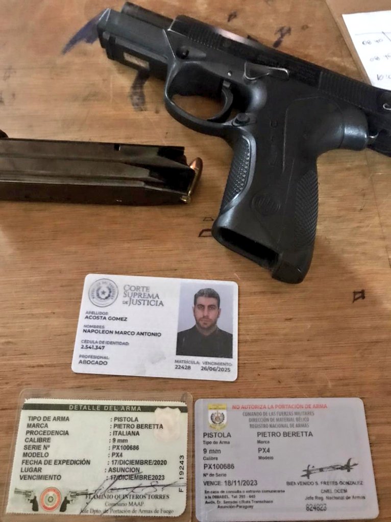 Abogado de detenidos por narcotráfico intentó ingresar con arma de fuego y municiones al lugar de reclusión