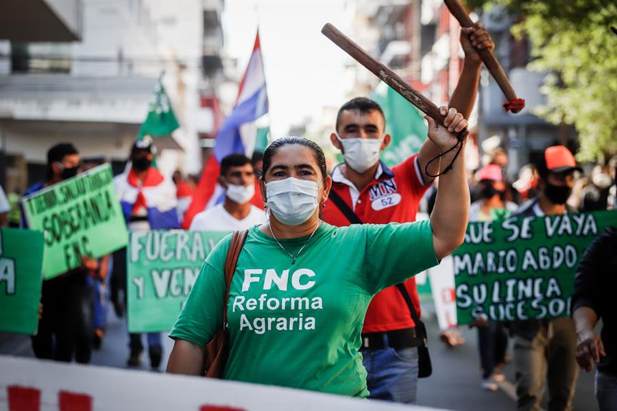 FNC marcha contra proyecto que busca elevar pena por “invasión” de tierras